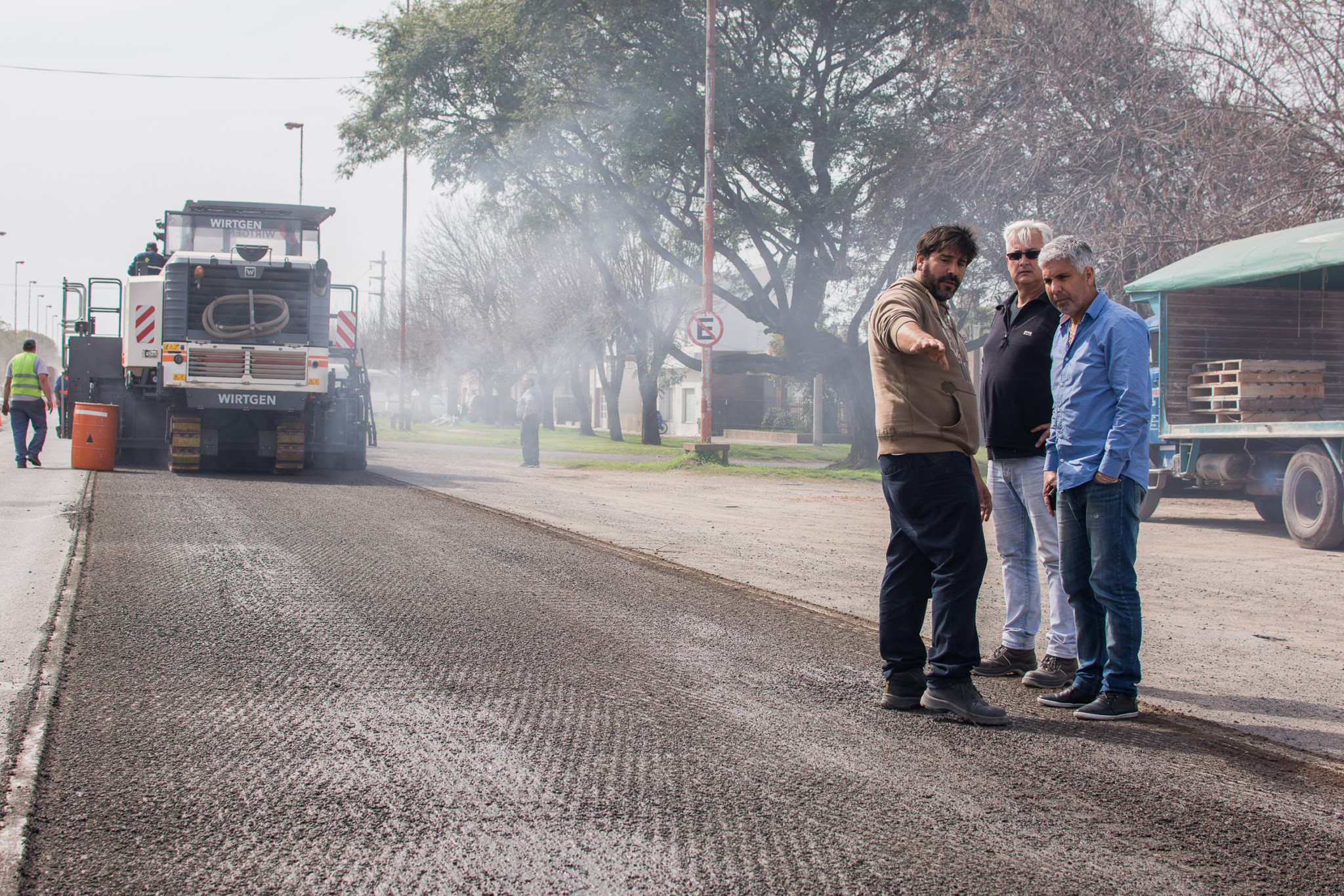 Empezaron las obras de reparación de calle Presidente Perón (ex Chapuy)