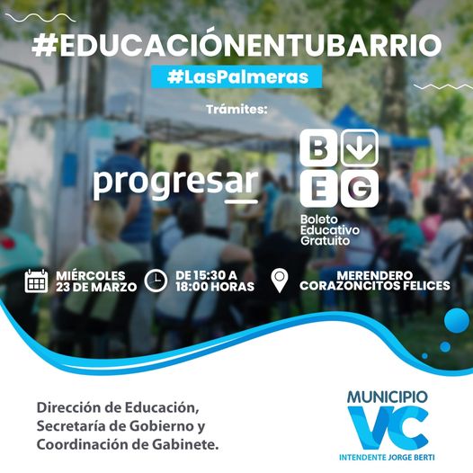 #EDUCACIÓNENTUBARRIO llega a barrio “Las Palmeras”.