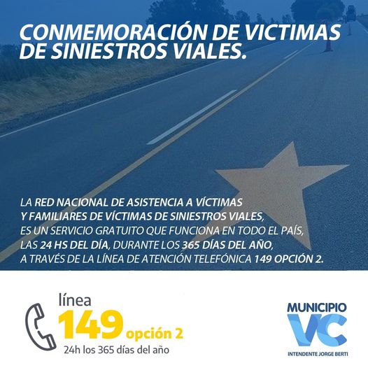 Noviembre | Conmemoración mundial en recuerdo y homenaje a las victimas de siniestros viales