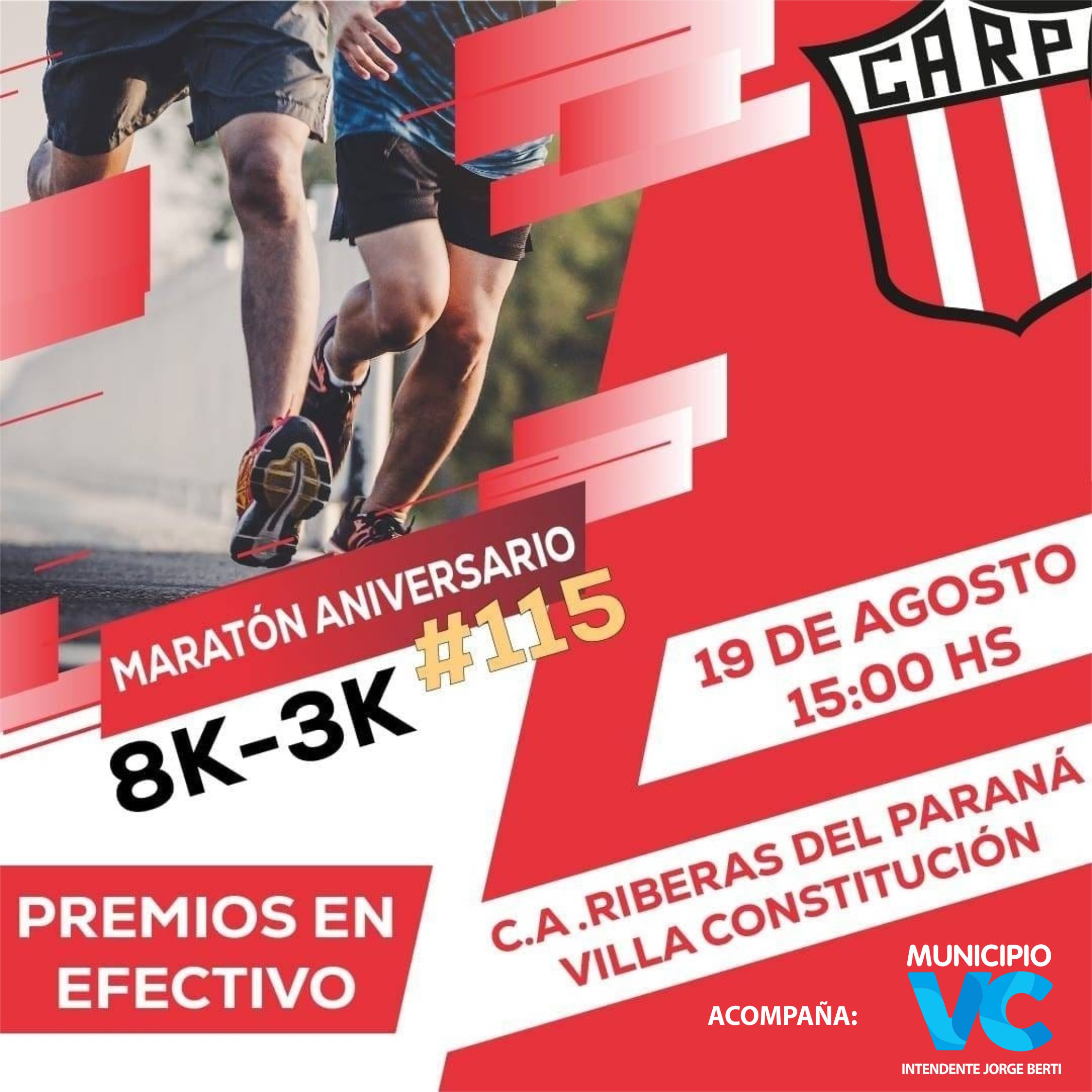 Maratón Aniversario 115 años Club Atlético Riberas del Paraná.
