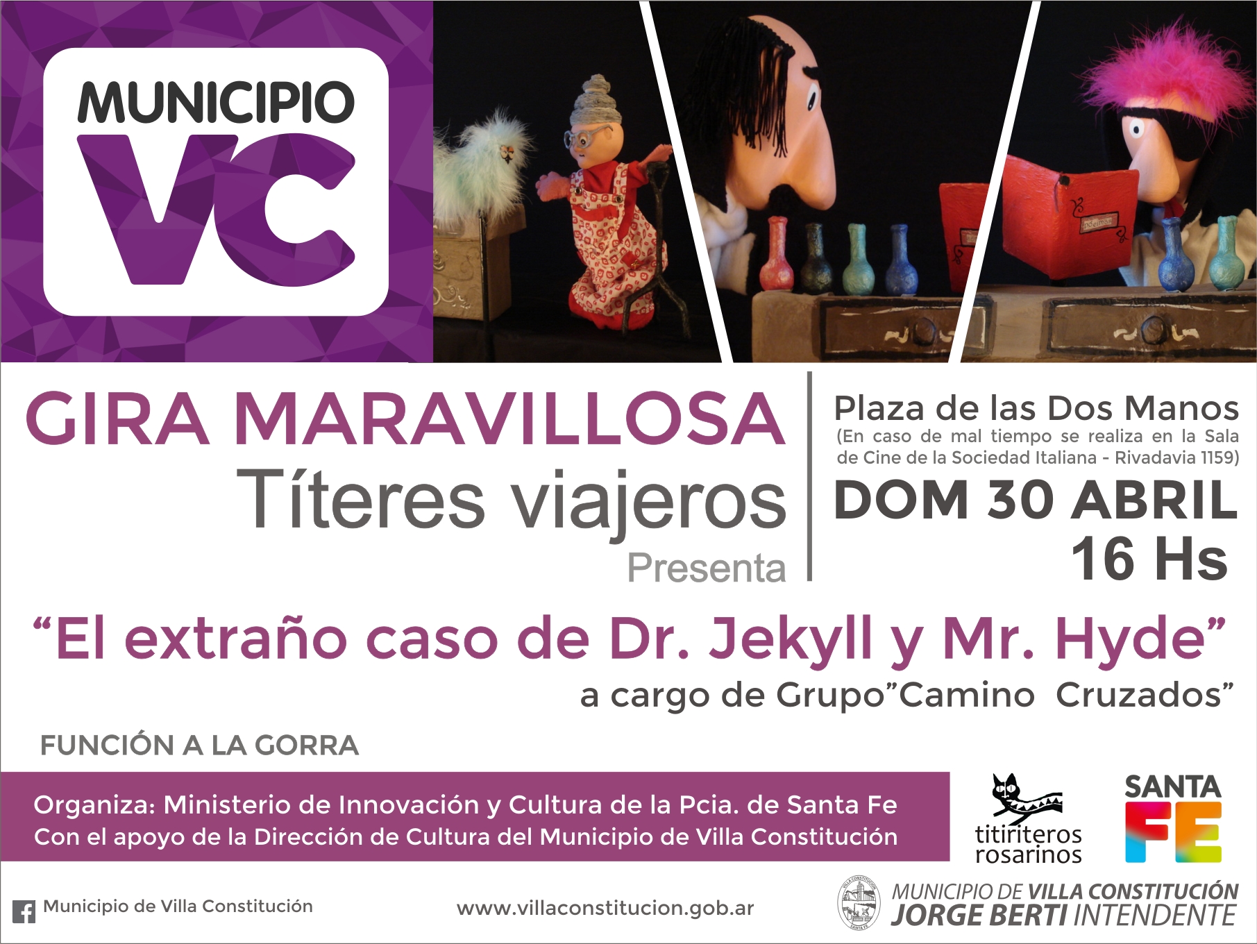 1º Función de “Gira maravillosa, Títeres Viajeros”