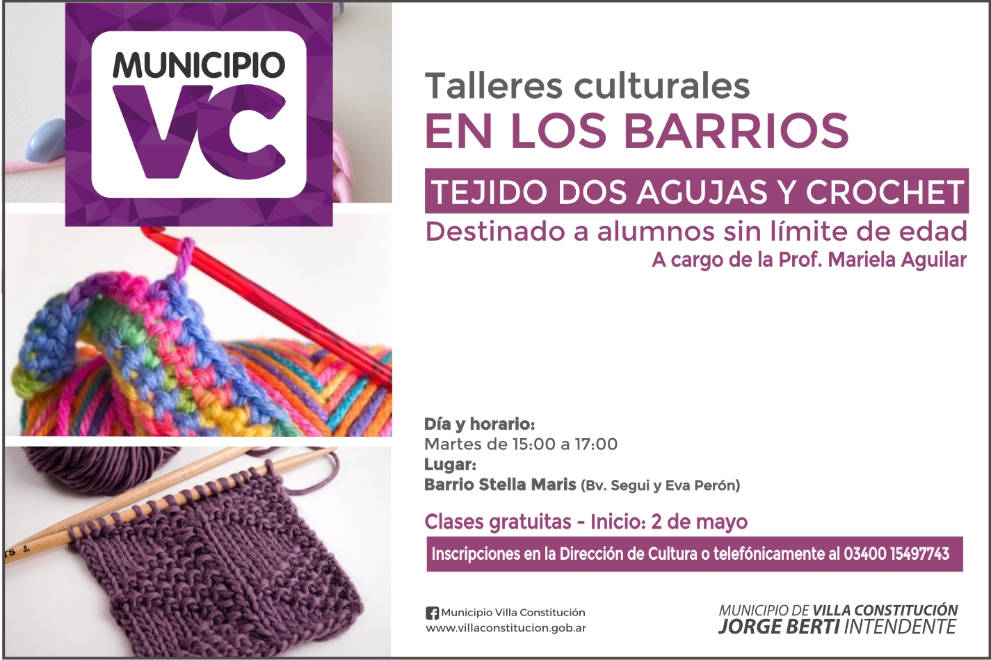 Taller de Tejido: dos agujas y crochet | Solicitud de colaboración