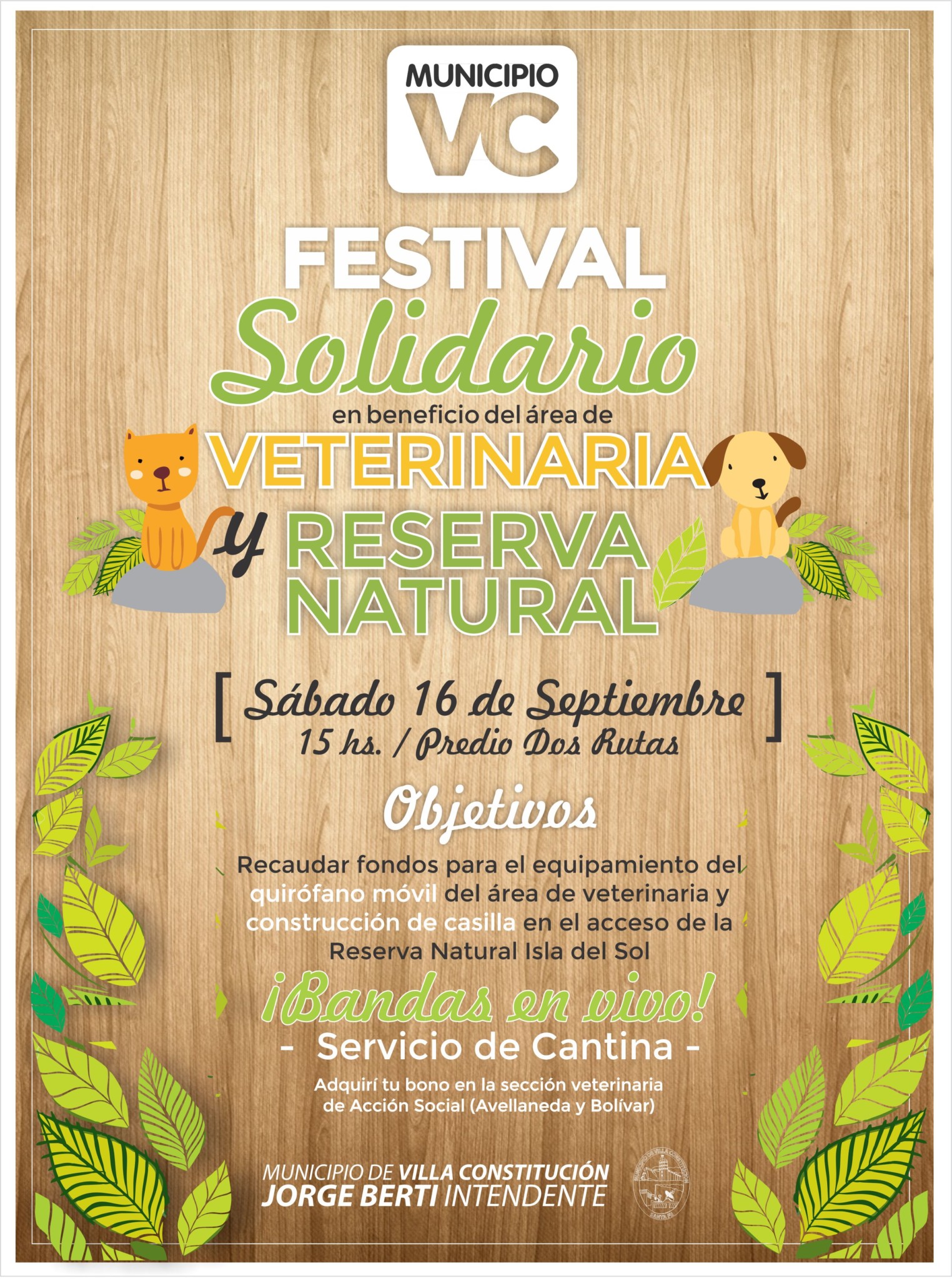 Festival Solidario en beneficio del área de veterinaria y la Isla del Sol