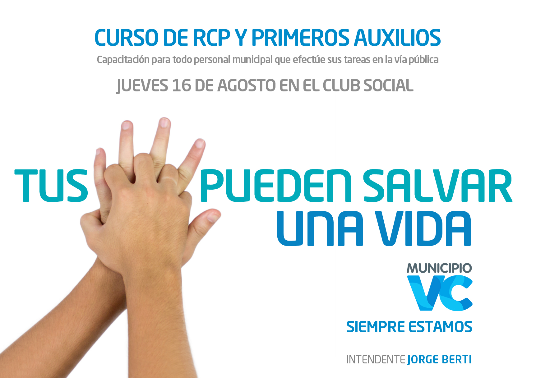 El Municipio realizará un curso de RCP para personal municipal