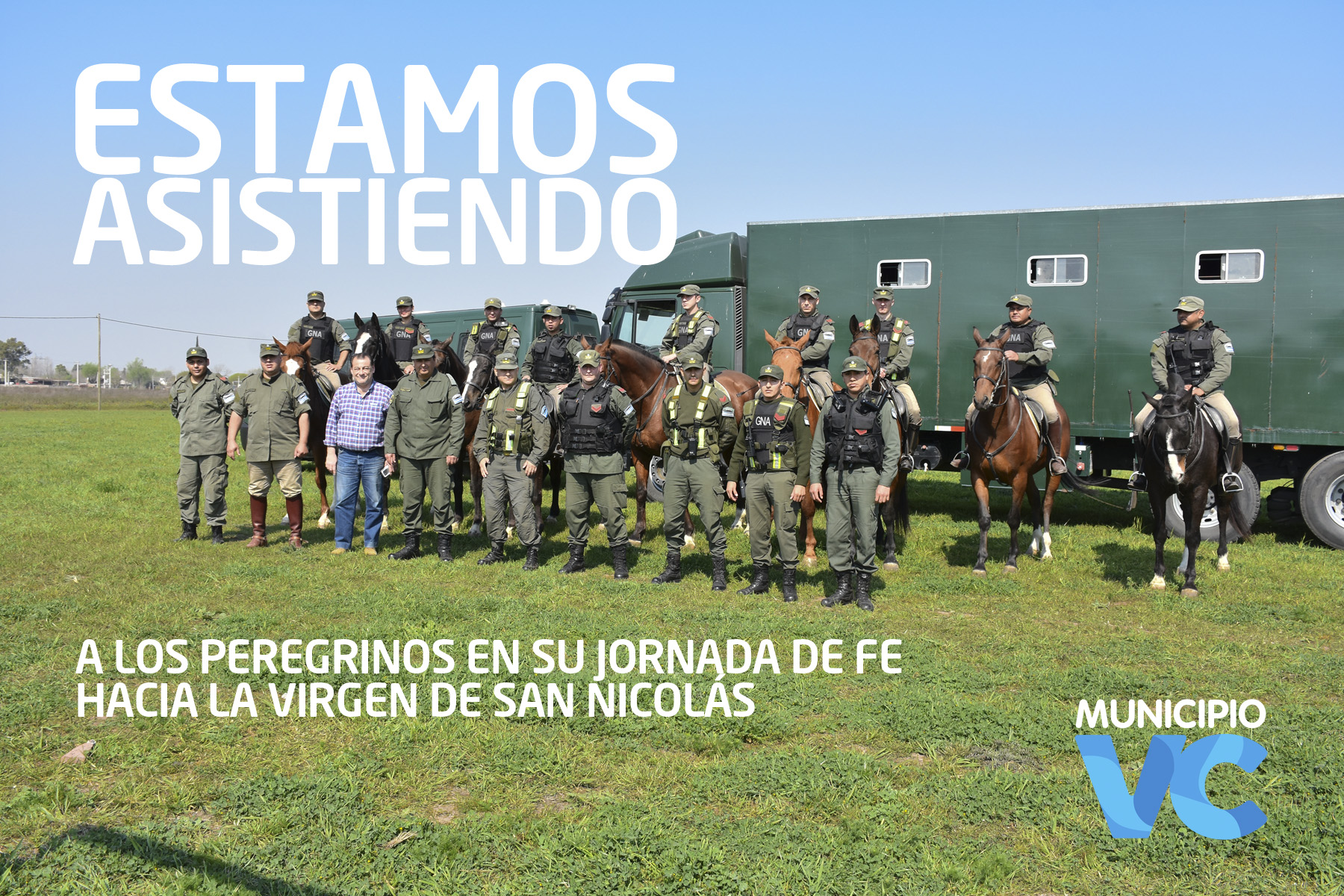 La Caballería estará asistiendo en la peregrinación de la Virgen de San Nicolás