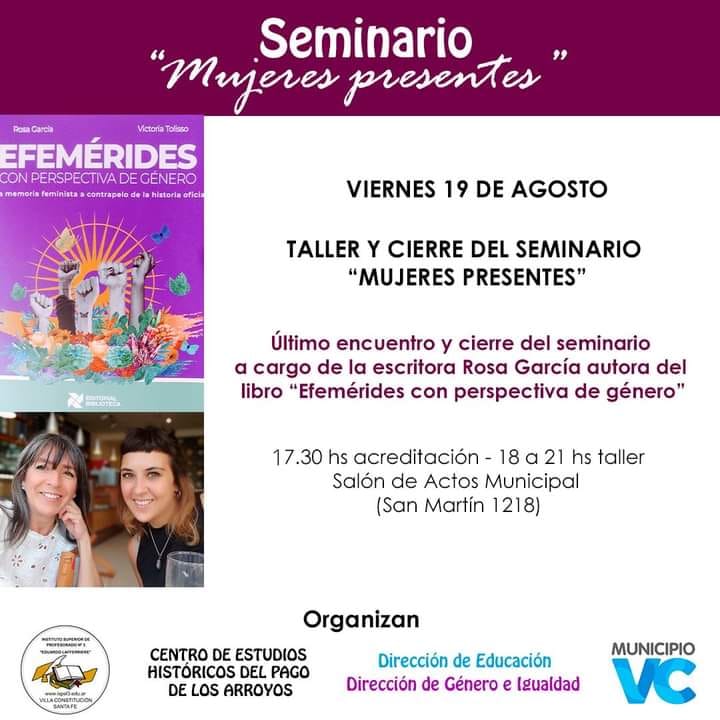 Último encuentro del seminario “Mujeres presentes”