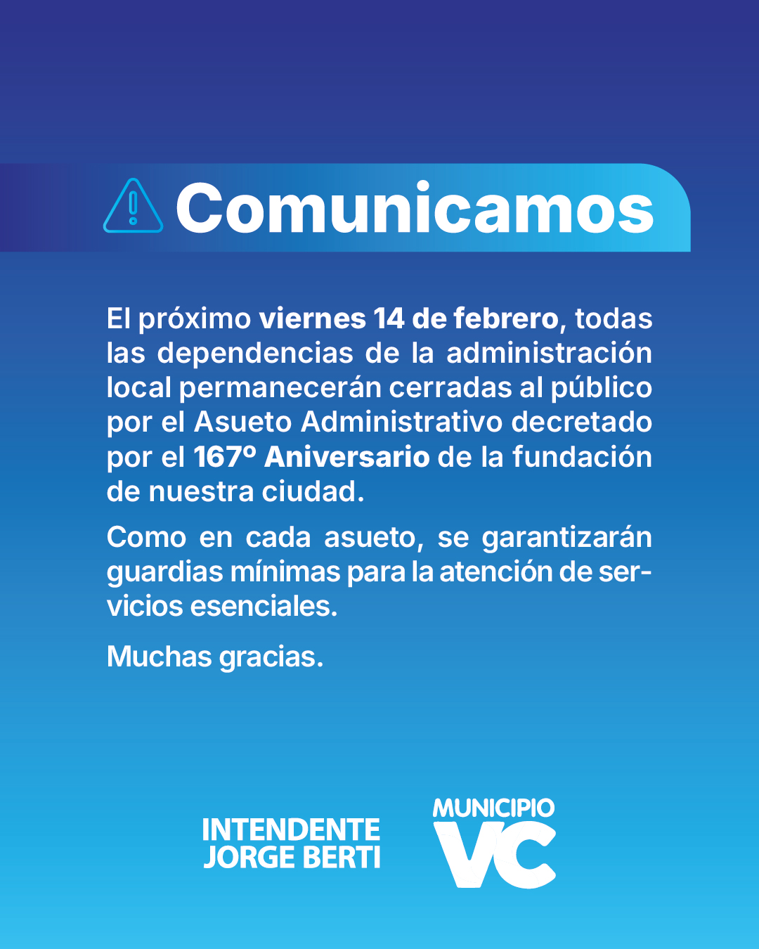 14 de febrero, asunto administrativo
