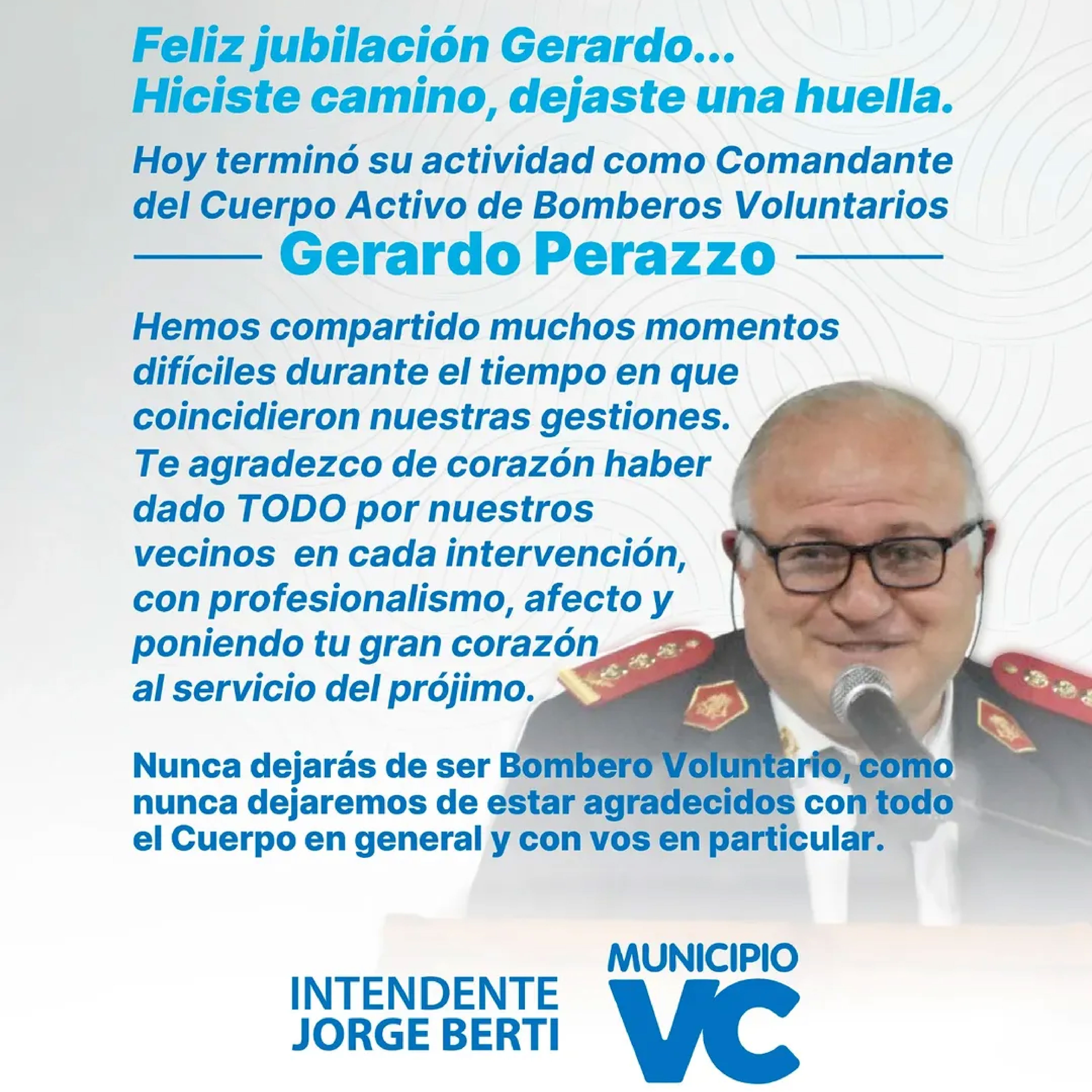 Feliz Jubilación Gerardo! Hiciste camino, dejaste tu huella…