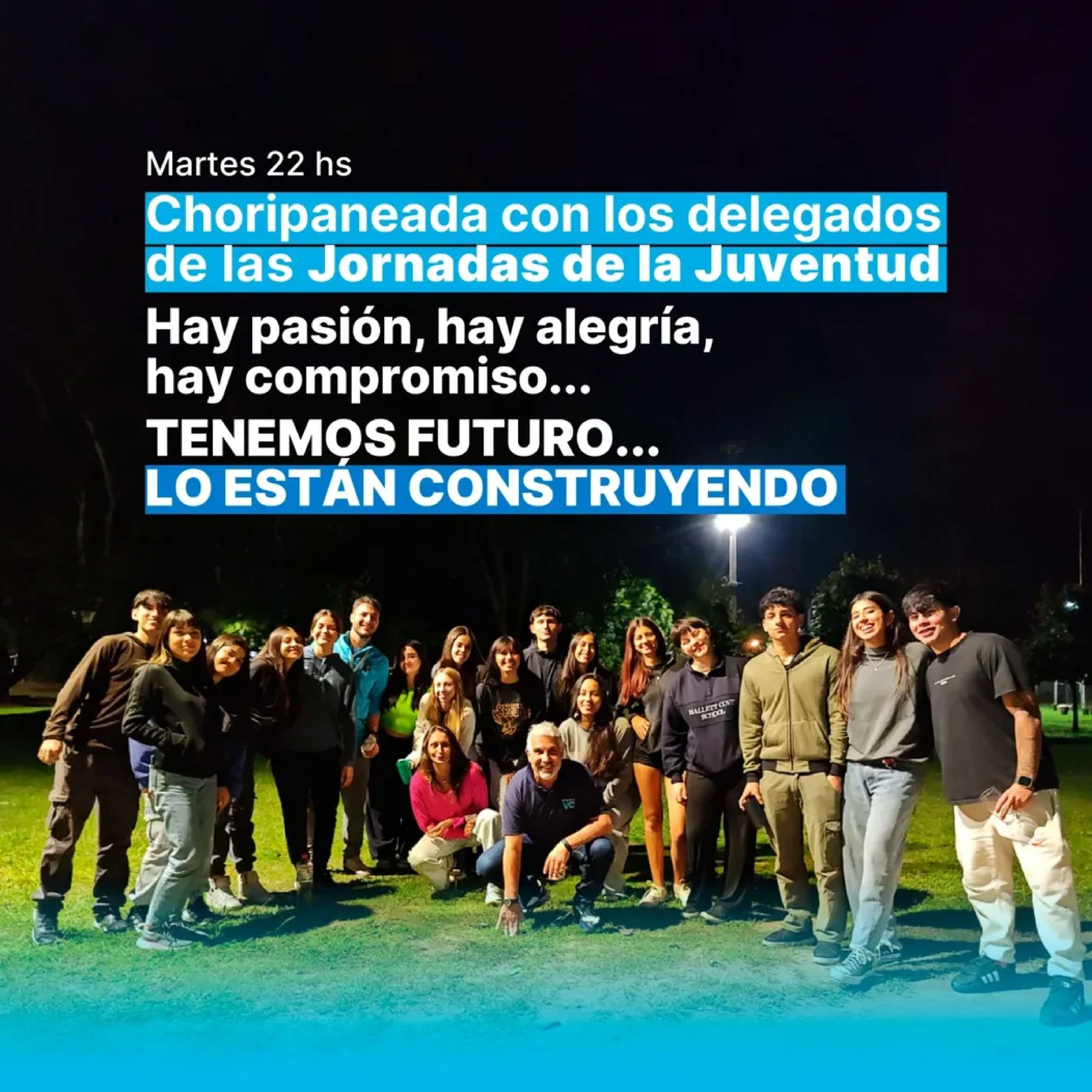 Choripaneada con los delegados de jornadas de la juventud