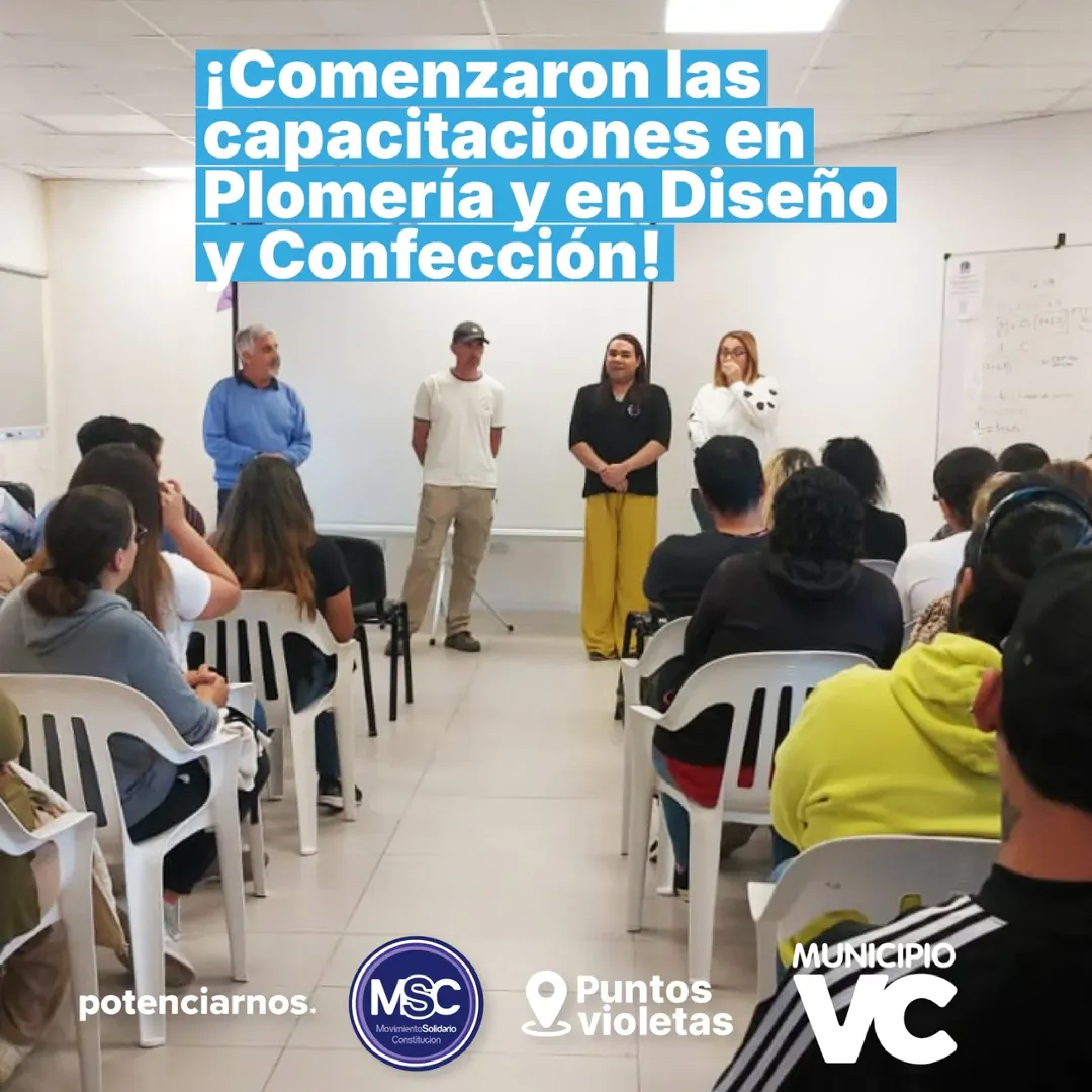 ¡Comenzaron las capacitaciones en Plomería y en Diseño y Confección!