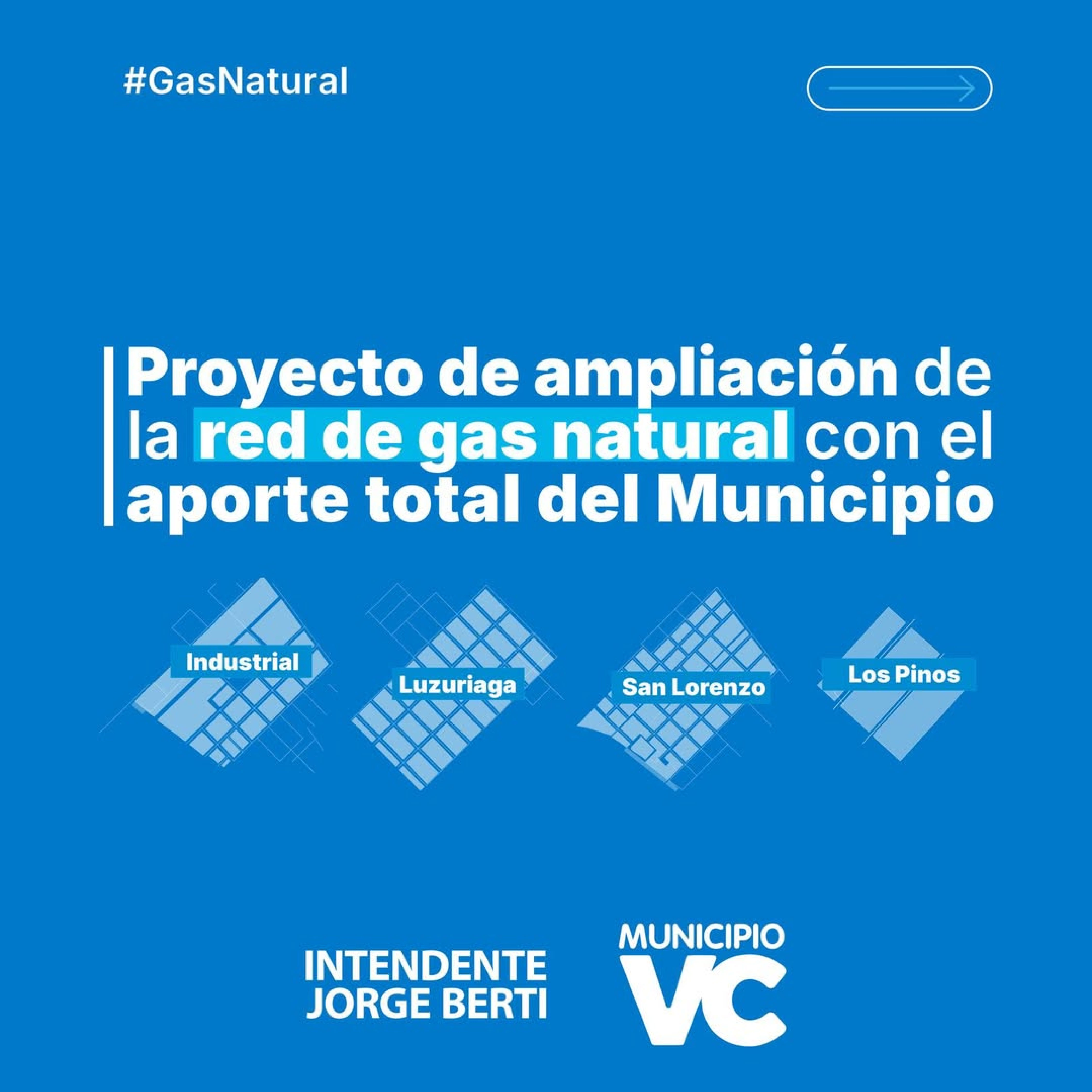 Ampliación de la red de gas natural en cuatro barrios con fondos propios