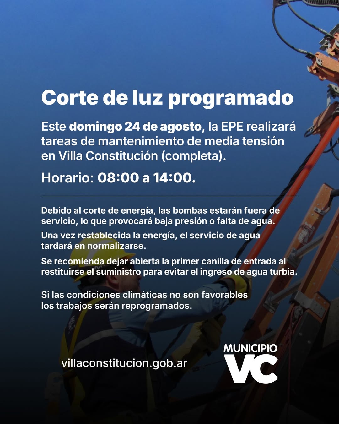 Corte de luz programado