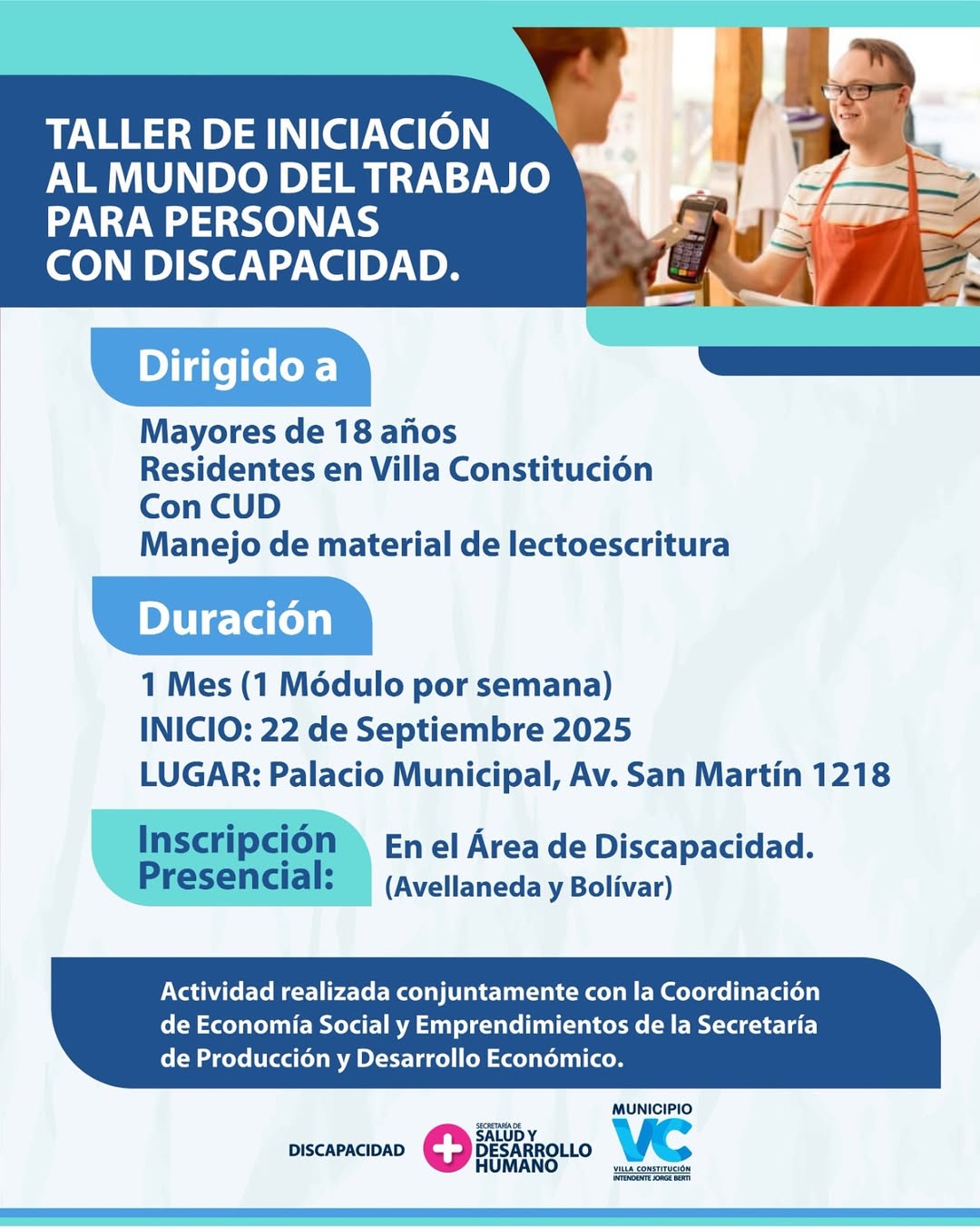 Taller de Iniciación al Mundo del Trabajo para personas con discapacidad