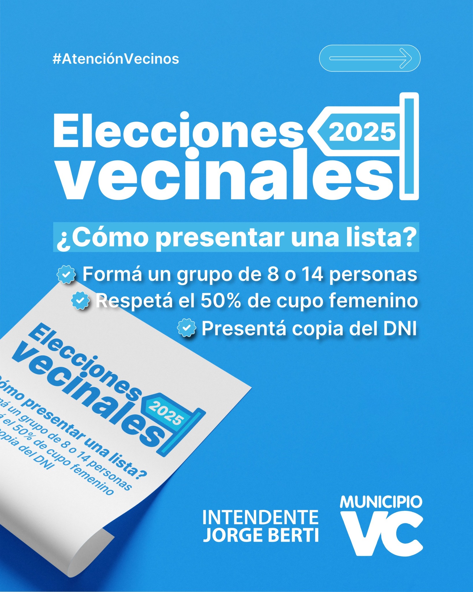 Elecciones vecinales de NOVIEMBRE