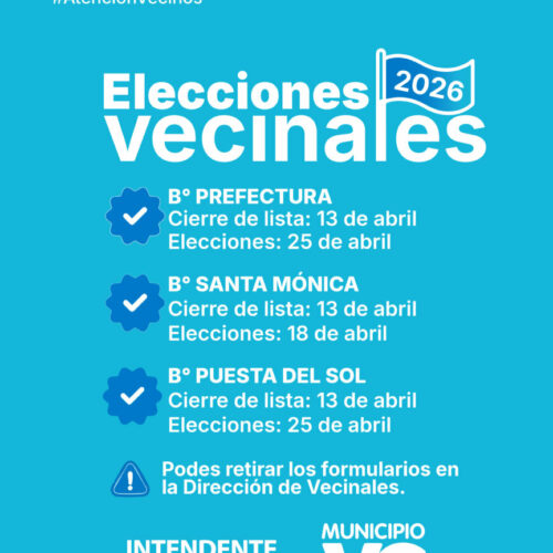 Elecciones Vecinales abril 2026