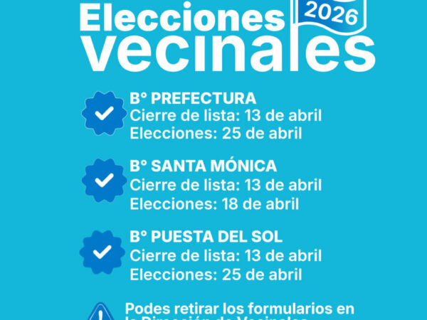 Elecciones Vecinales abril 2026