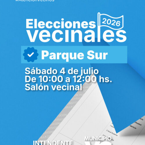 Elecciones Vecinales 2026.