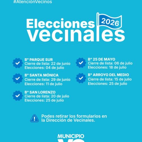 Elecciones Vecinales Julio 2026