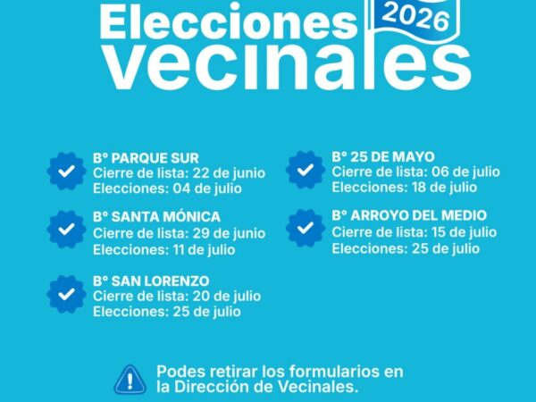 Elecciones Vecinales Julio 2026