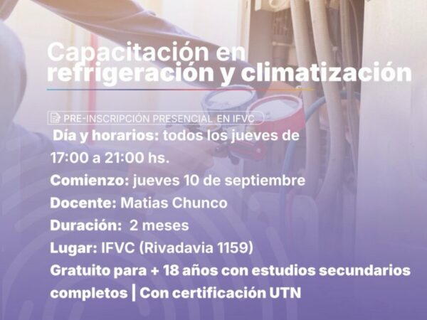 Capacitación en refrigeración y climatización